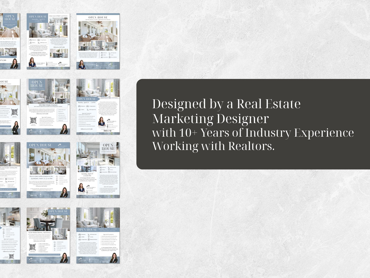Open House Flyer Templates, Real Estate Canva Templates, Editable Realtor Marketing Flyers, Open House Promotion Kit