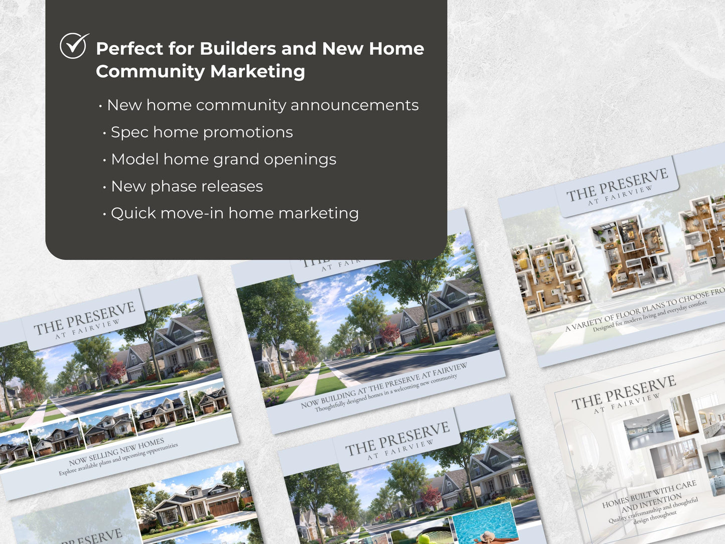 Builder Postcard Template Bundle | New Home Community Marketing Templates | Canva Editable Real Estate Postcards | Instant Download