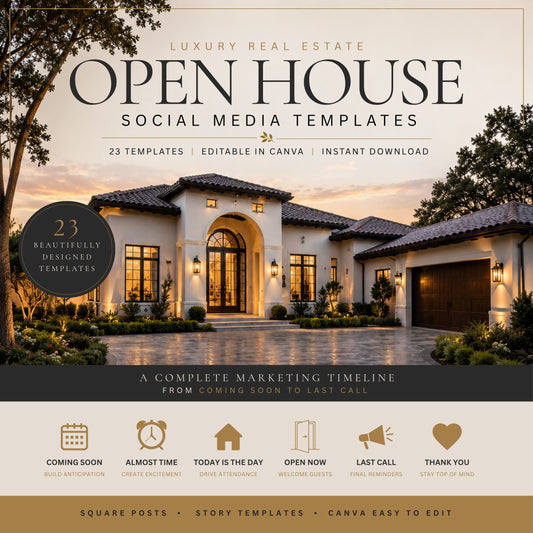 Luxury Open House Canva Templates
