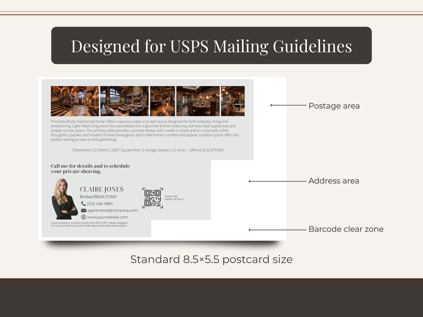 Luxury Just Listed Postcard Templates Canva