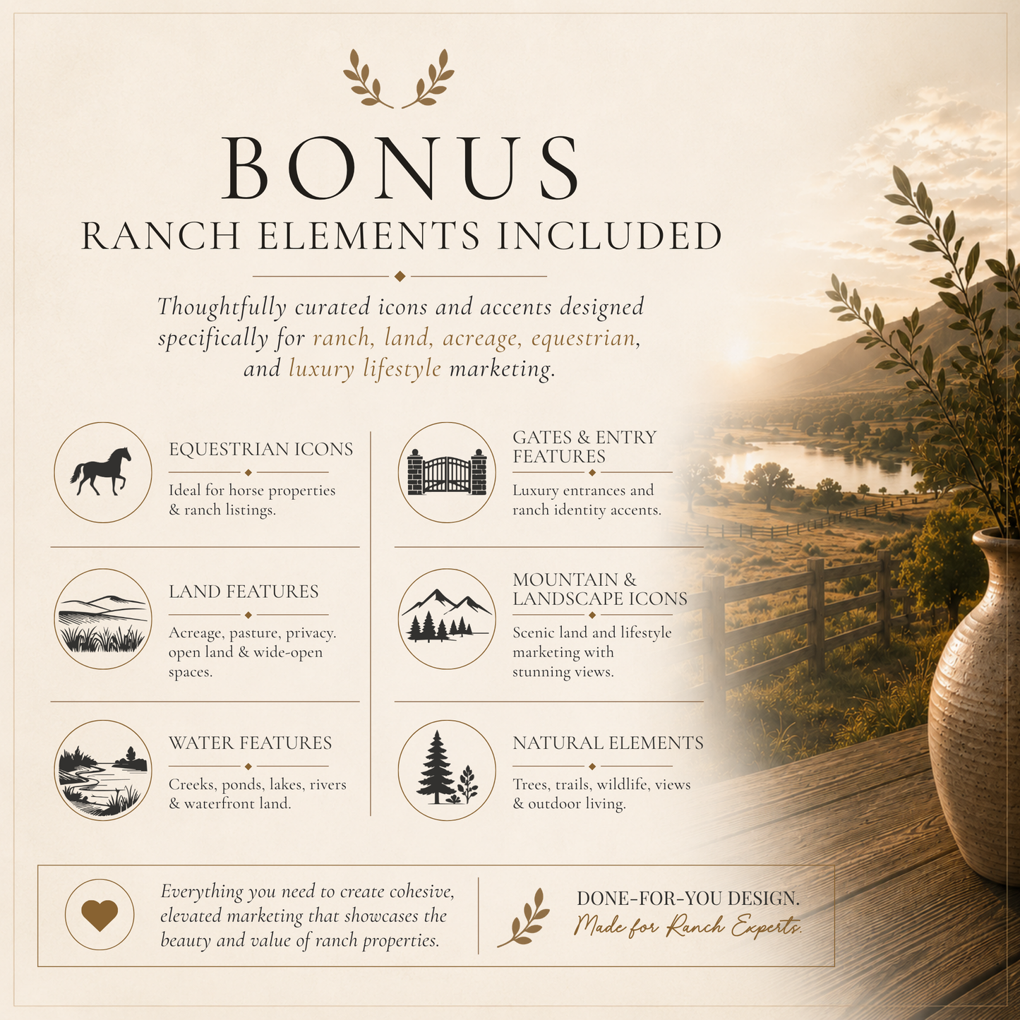 Luxury Land & Ranch Real Estate Canva Templates