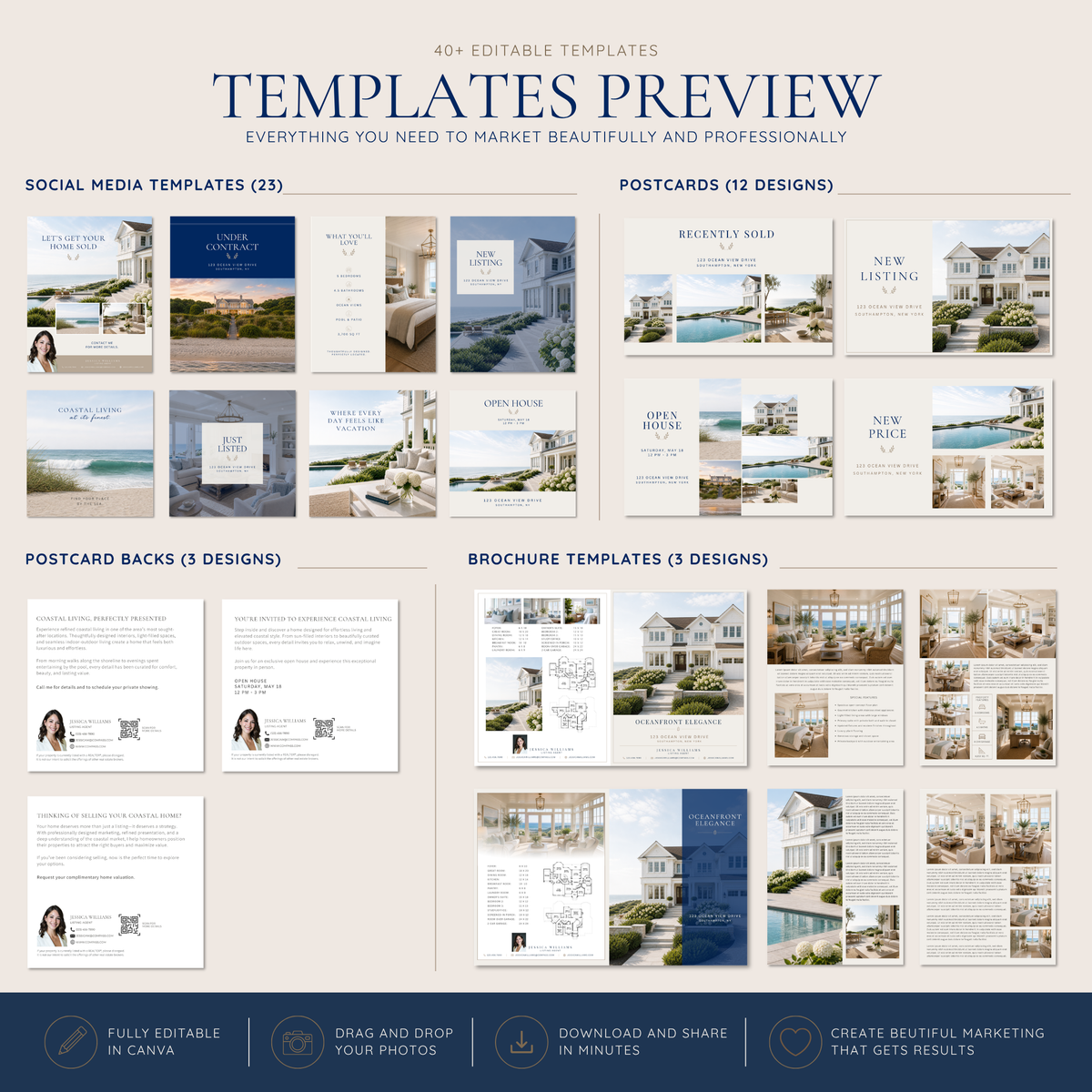 Coastal Luxury Real Estate Marketing Bundle