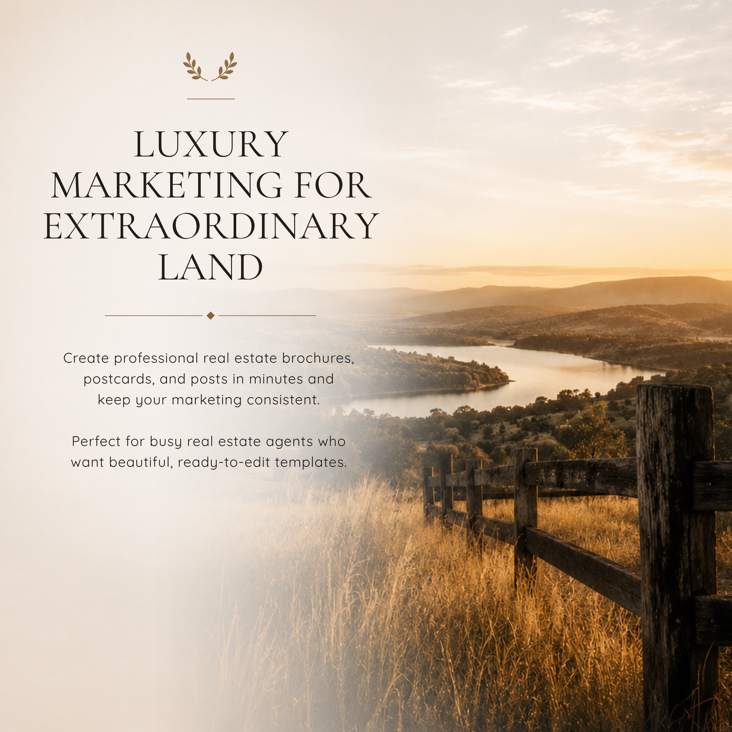Luxury Land & Ranch Real Estate Canva Templates