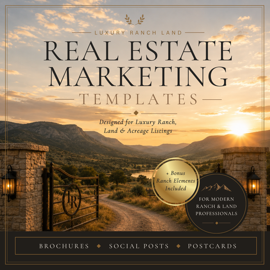 Luxury Land & Ranch Real Estate Canva Templates