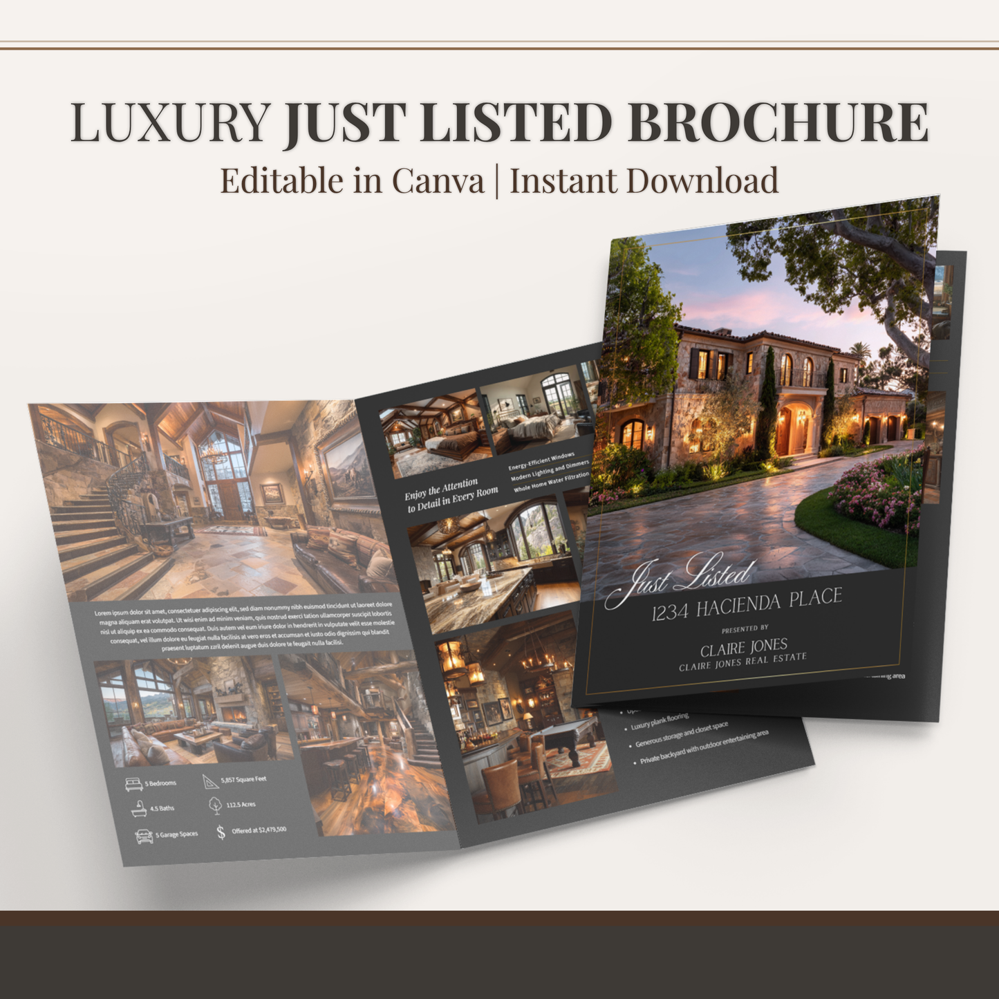 Luxury Just Listed Brochure Template