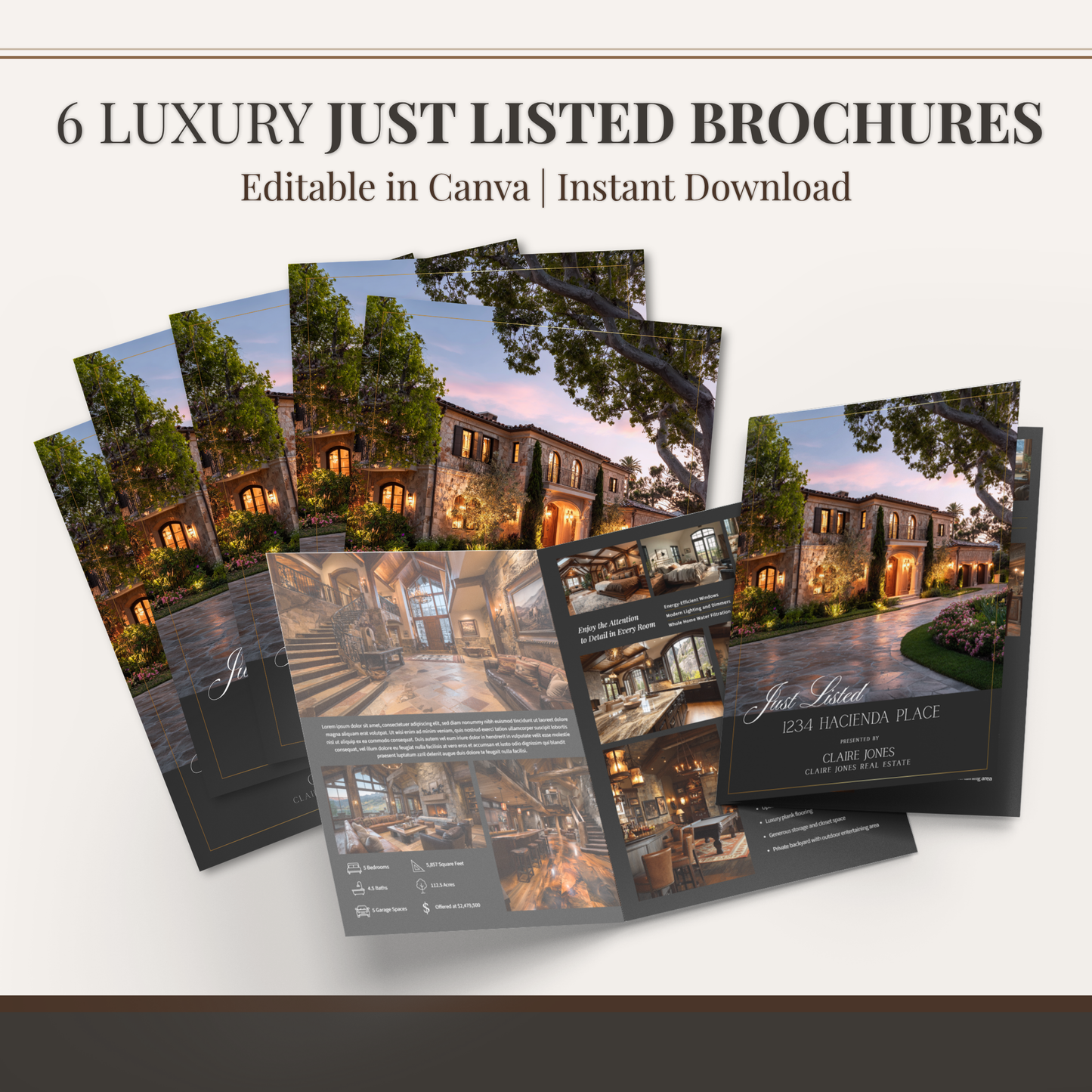 Luxury Realtor Brochure Bundle (6 Templates)