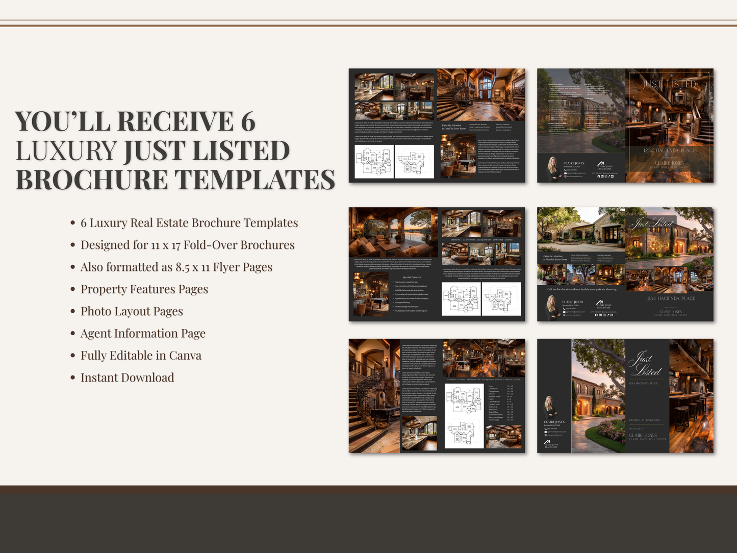 Luxury Realtor Brochure Bundle (6 Templates)