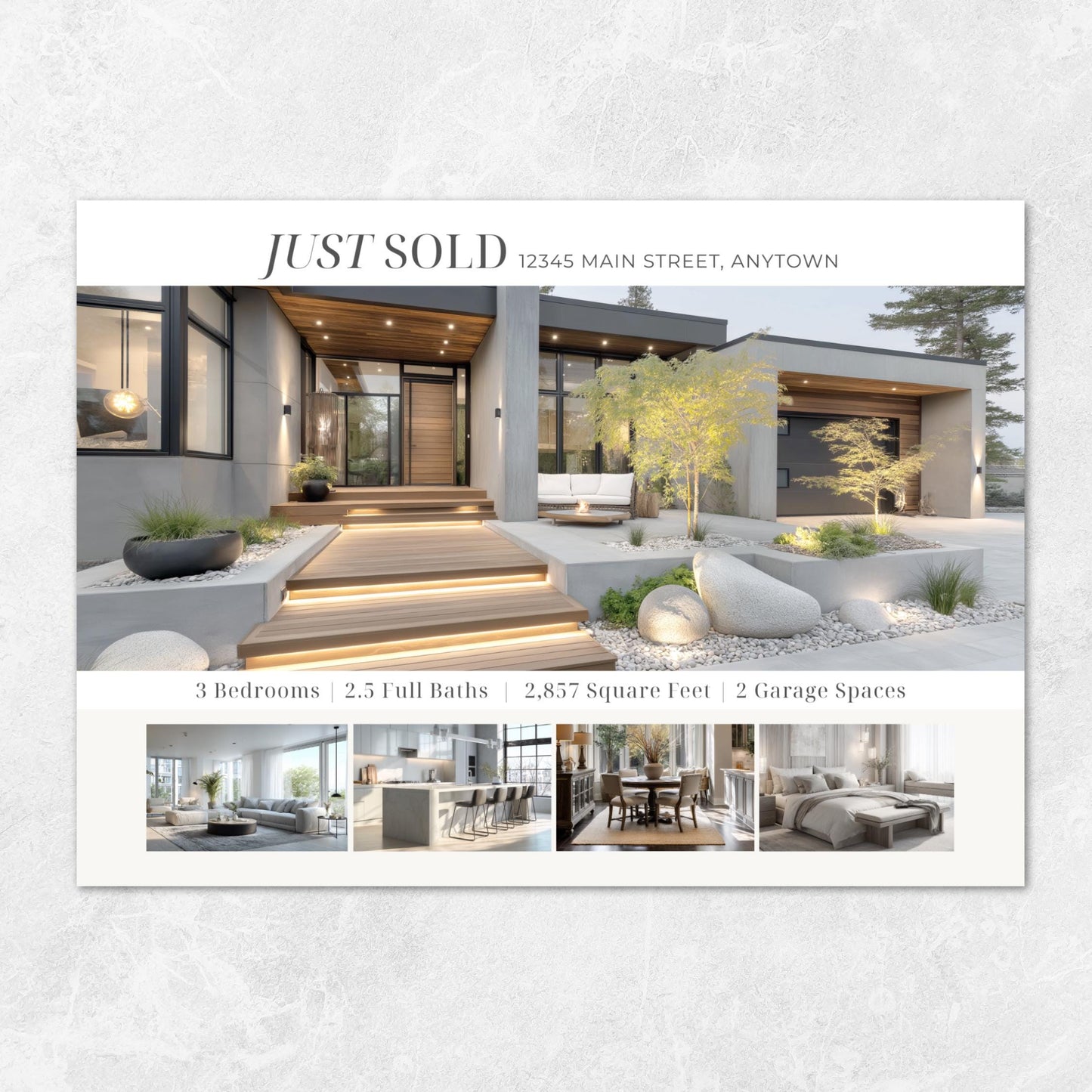 Just Sold Postcard Template, Canva Editable Real Estate Postcard, Realtor Marketing Template, 5x7 Postcard, Instant Download