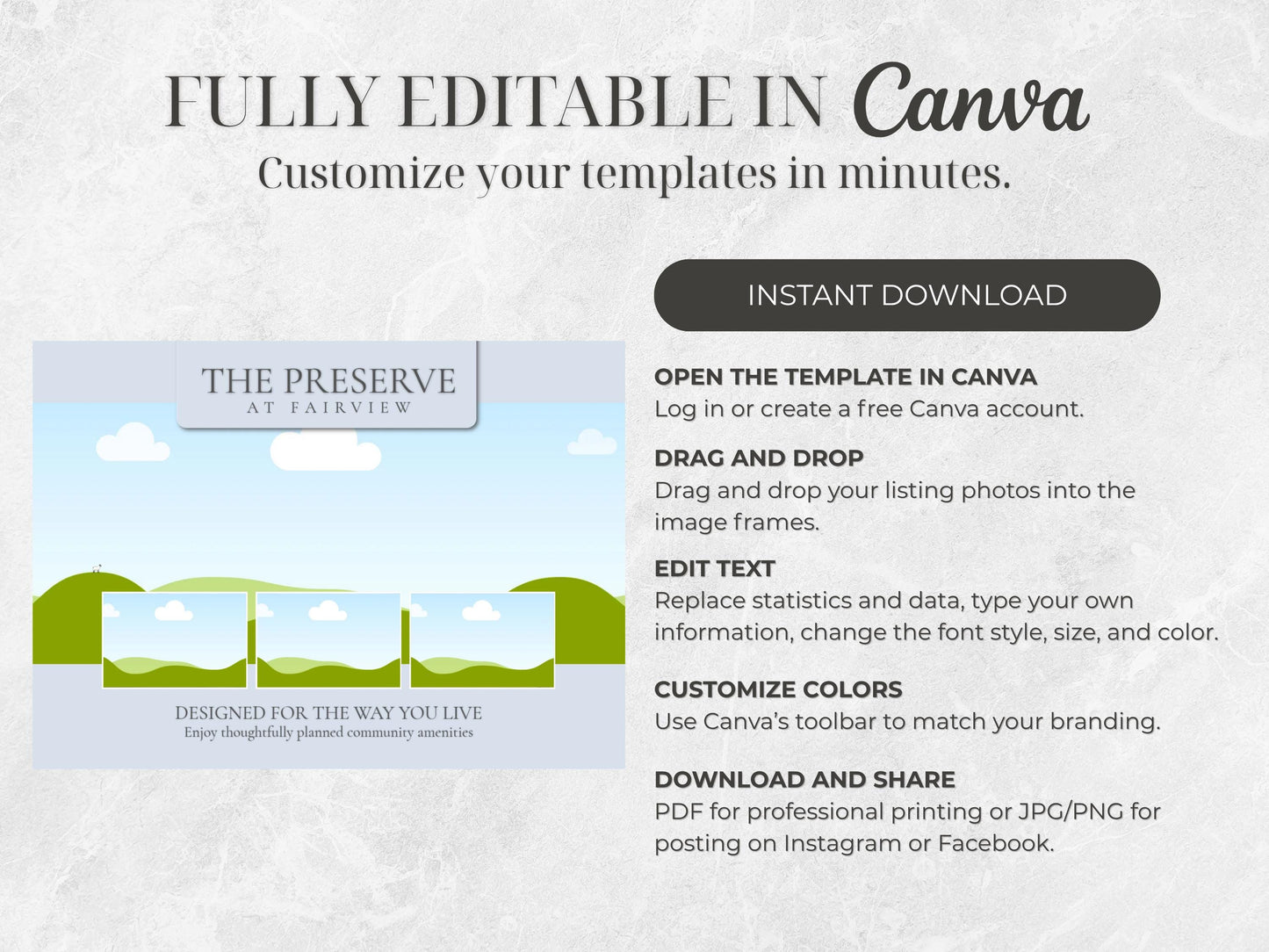 Builder Postcard Template Bundle | New Home Community Marketing Templates | Canva Editable Real Estate Postcards | Instant Download
