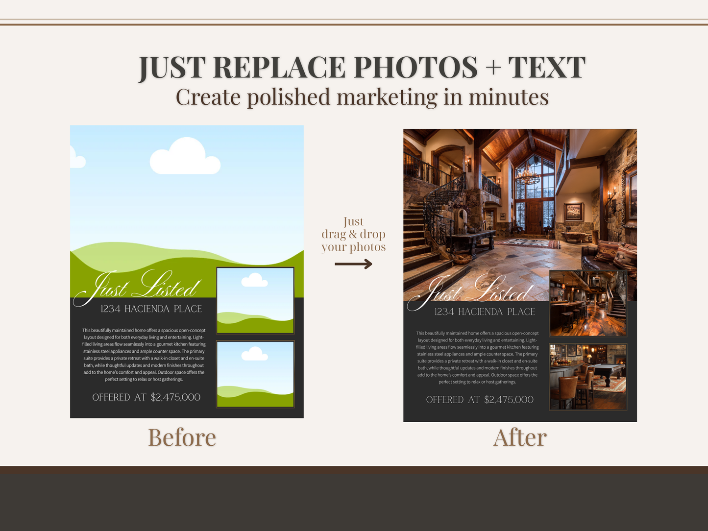 Luxury Just Listed Social Media Templates Canva