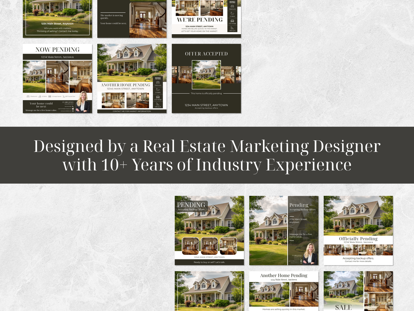 Realtor Sale Pending Social Media Templates, Editable Canva Posts (Digital Download)