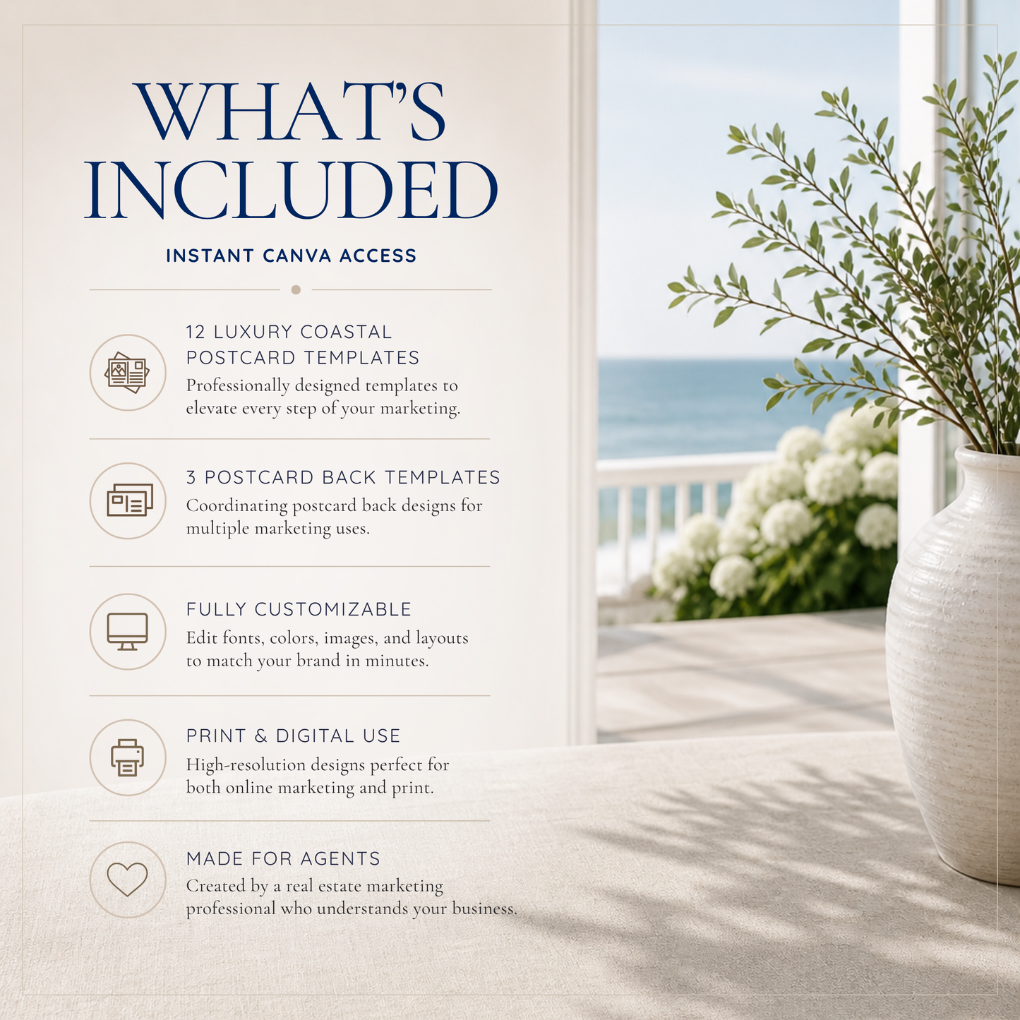 Luxury Realtor Postcard Templates for Canva