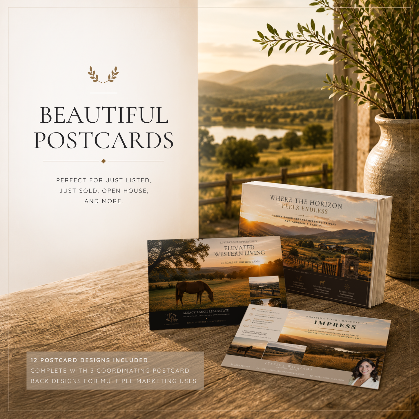 Luxury Land & Ranch Real Estate Canva Templates