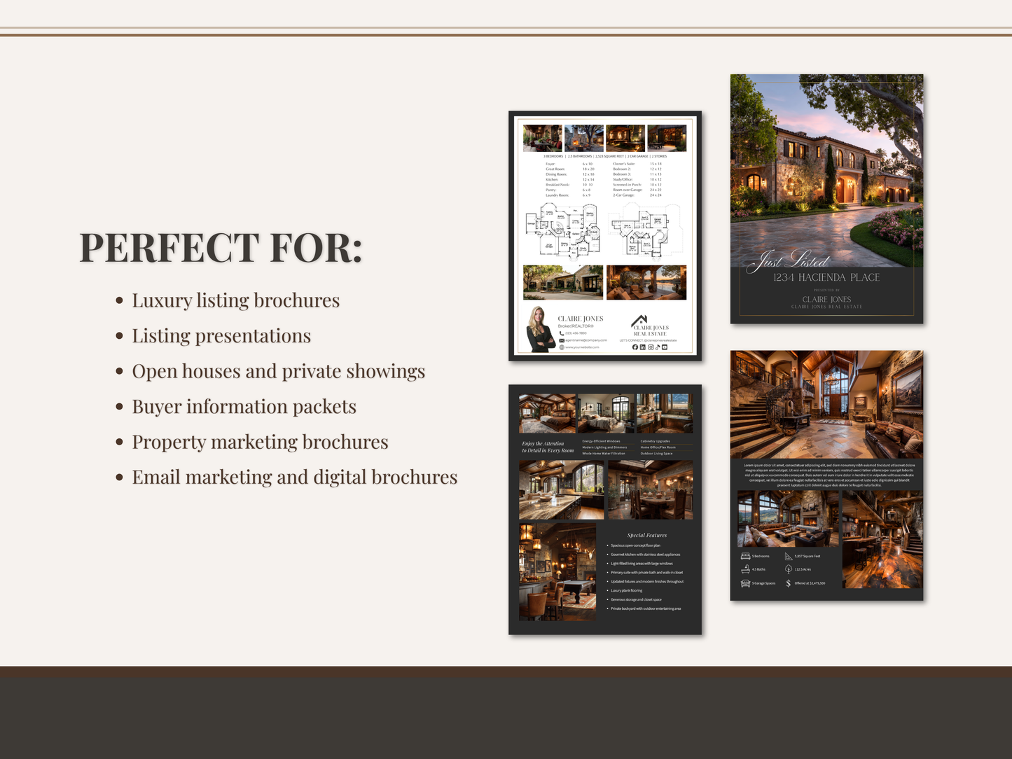 Luxury Just Listed Brochure Template