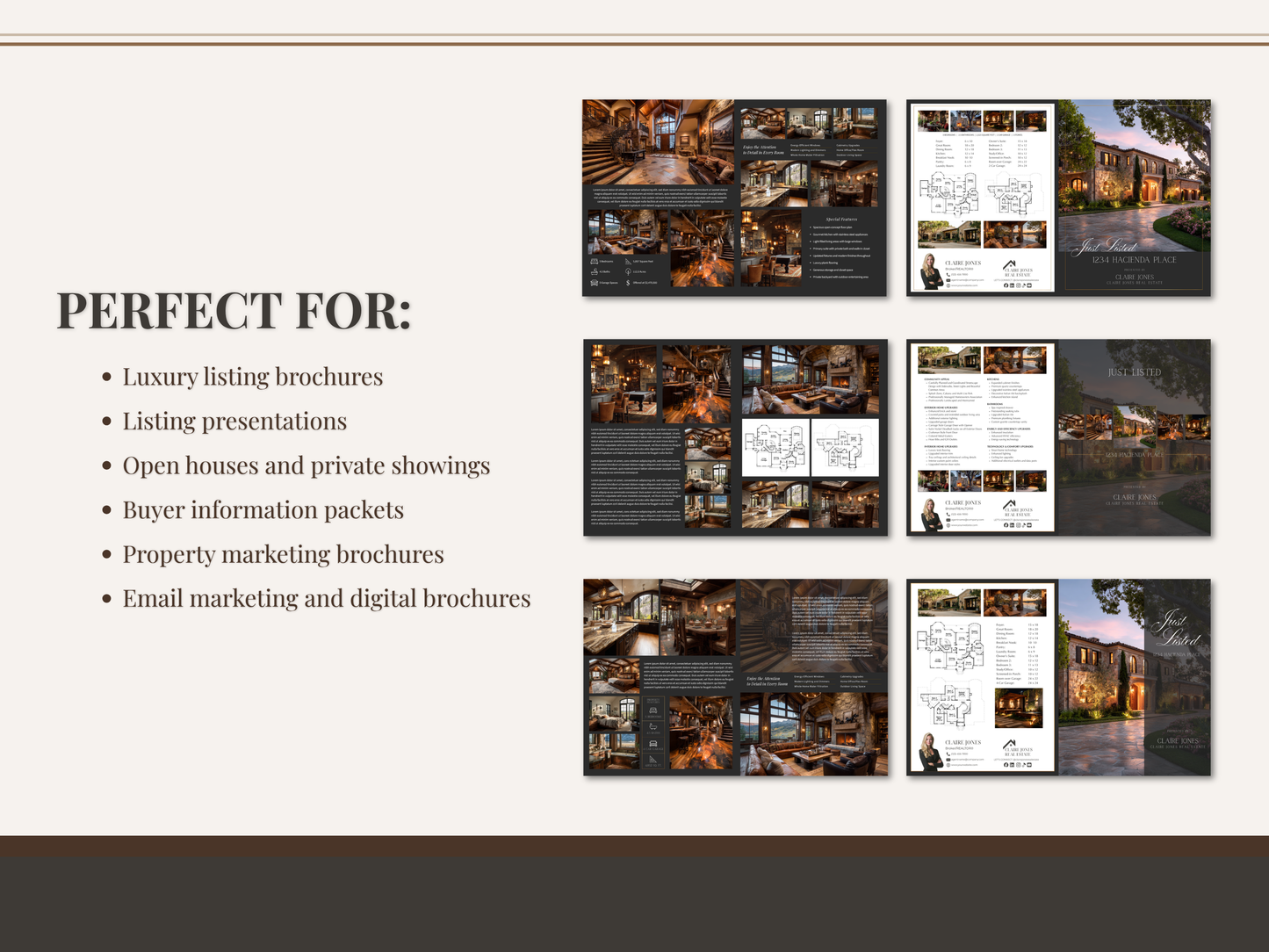 Luxury Realtor Brochure Bundle (6 Templates)
