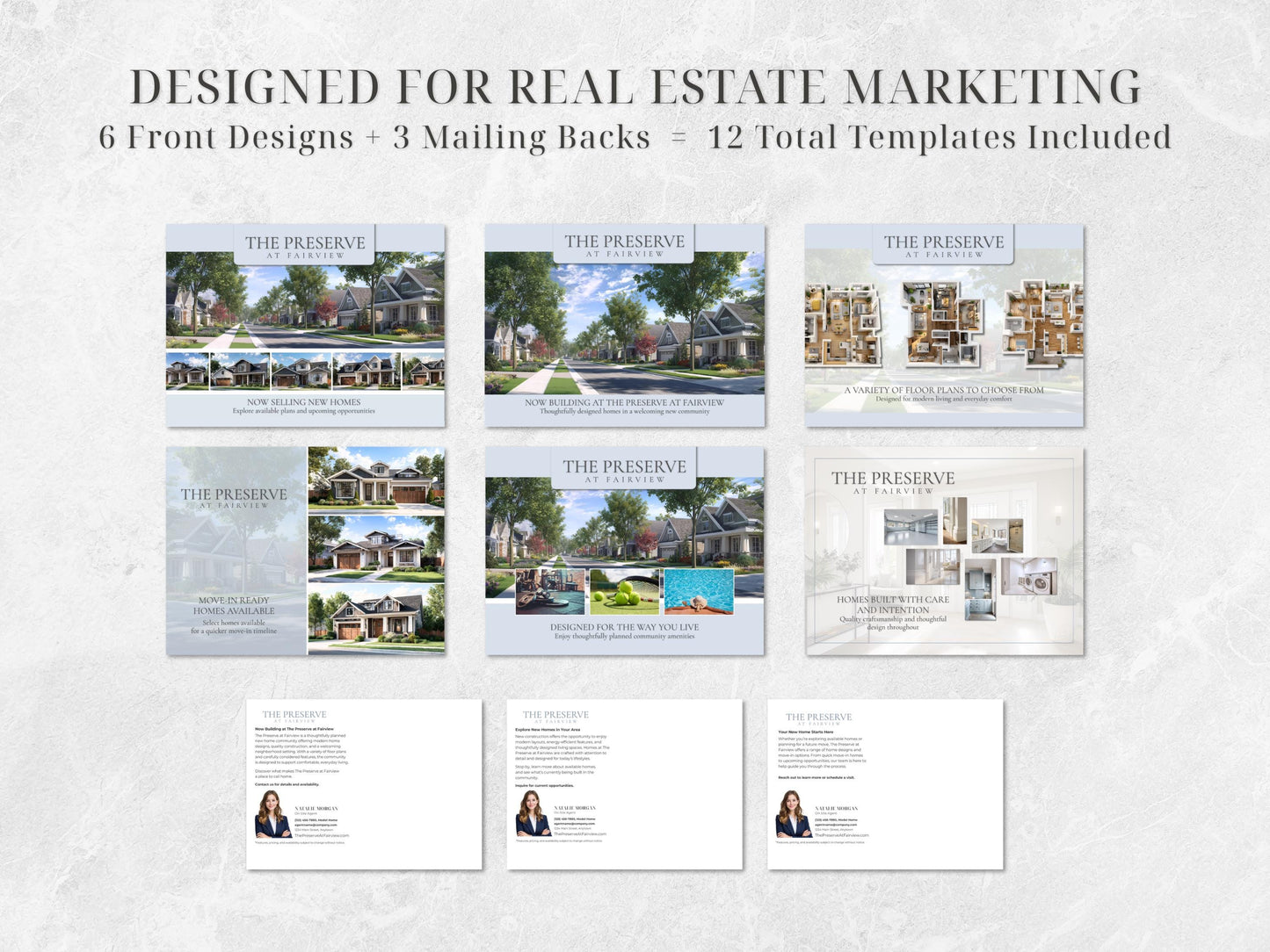 Builder Postcard Template Bundle | New Home Community Marketing Templates | Canva Editable Real Estate Postcards | Instant Download