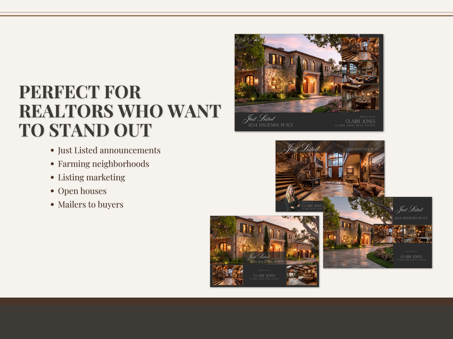Luxury Just Listed Postcard Templates Canva