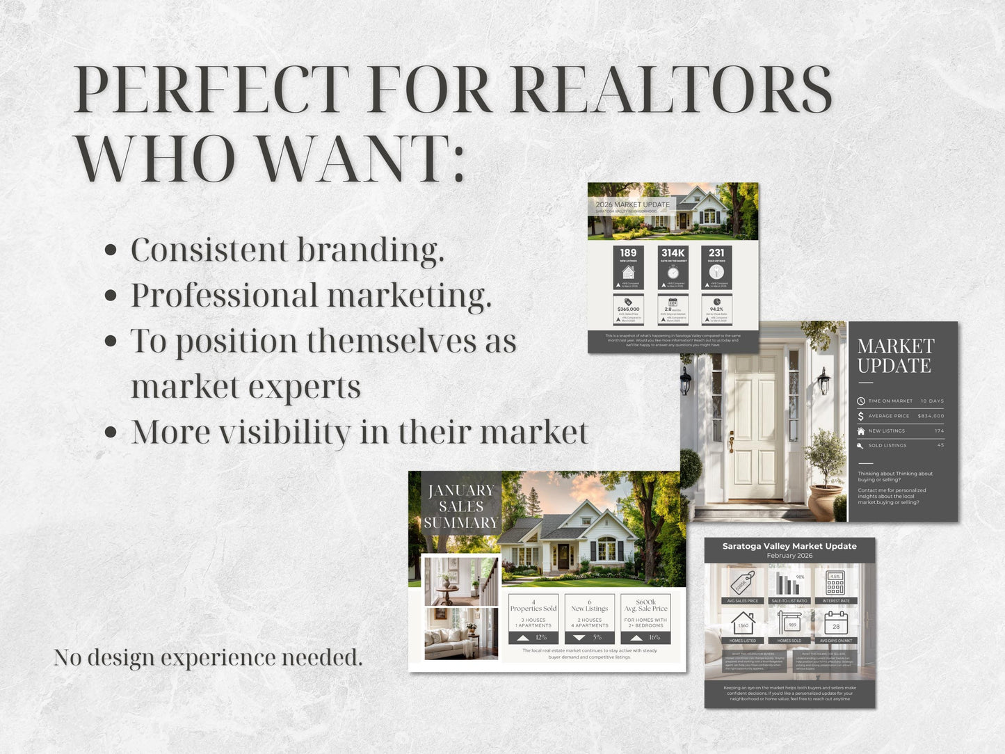27 Real Estate Market Update Templates | Realtor Social Media & Postcard Canva Templates | Monthly Housing Market Posts