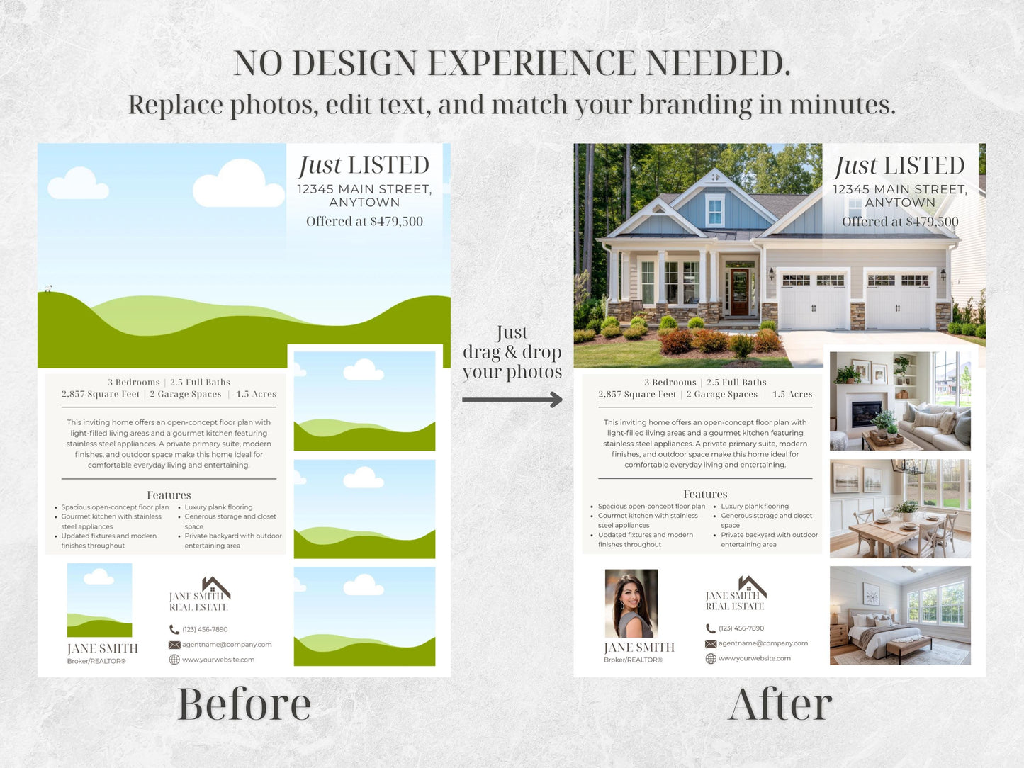 Market Update Flyer Template, Editable Canva Real Estate Flyer, Realtor Marketing Template, Instant Download