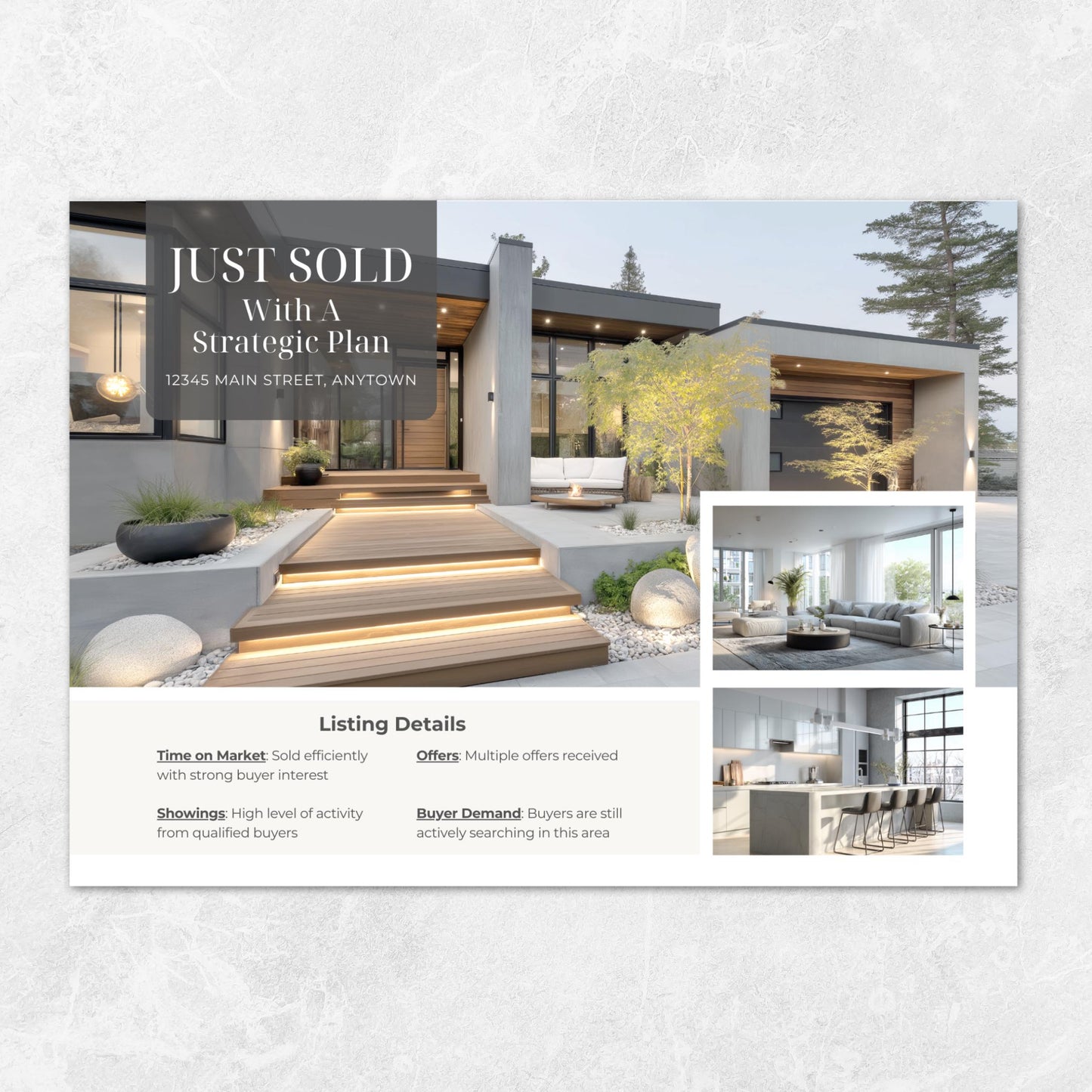 Just Sold Postcard Template, Canva Editable Real Estate Postcard, Realtor Marketing Template, 5x7 Postcard, Instant Download