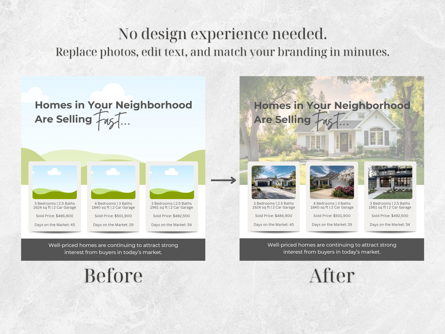 Real Estate Market Update Template, Editable Canva Realtor Social Media Post, Housing Market Template, Instant Download